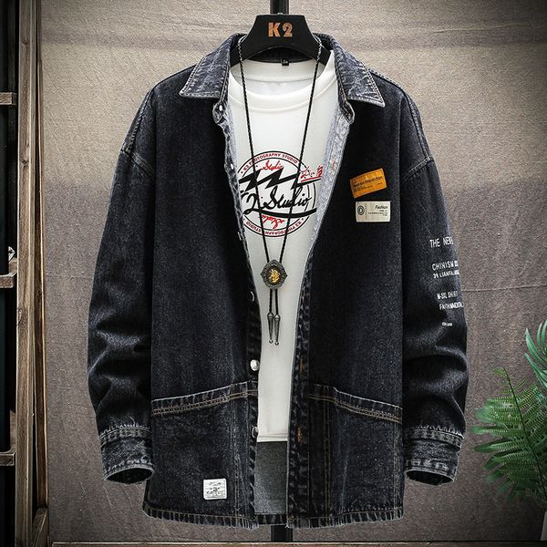 2021 fashion spring and autumn simple denim et casual loose men's coat, Black;brown
2021 fashion spring and autumn simple denim et casual loose men's coat, Black;brown