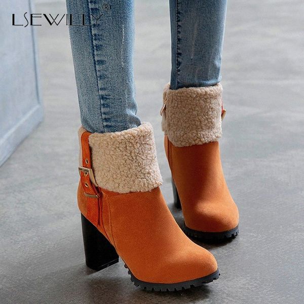 lsewilly 2020 new arrival ankle boots women flock thick fur winter snow boots buckle round toe high heels platform shoes woman boys bo g0ev#, Black
lsewilly 2020 new arrival ankle boots women flock thick fur winter snow boots buckle round toe high heels platform shoes woman boys bo g0ev#, Black