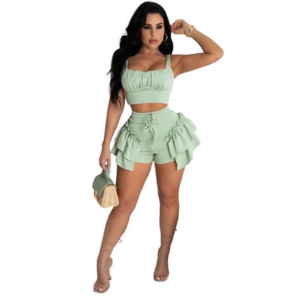 women's tracksuits 2 two piece short set for women 2021 summer fashion square collar sleeveless crop patchwork ruffle shorts sets cloth, Gray
women's tracksuits 2 two piece short set for women 2021 summer fashion square collar sleeveless crop patchwork ruffle shorts sets cloth, Gray