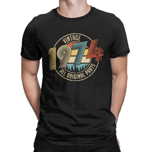 men's t-shirts men vintage 1974 all original parts birthday gifts funny 100% cotton tees short sleeve t shirts o neck clothes 6xl, White;black
men's t-shirts men vintage 1974 all original parts birthday gifts funny 100% cotton tees short sleeve t shirts o neck clothes 6xl, White;black