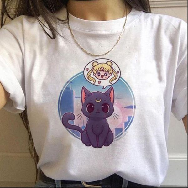 sailor moon summer new fashion t shirt women harajuku short sleeve ulzzang t shirt cartoon cute cat casual tee, White
sailor moon summer new fashion t shirt women harajuku short sleeve ulzzang t shirt cartoon cute cat casual tee, White