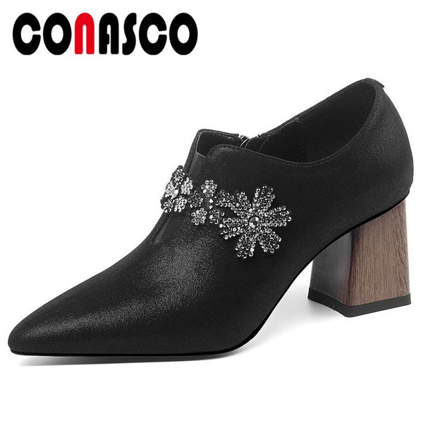 dress shoes conasco mature fashion cow leather women wedding party rhinestone appliques thick heel pointed toe zip woman, Black
dress shoes conasco mature fashion cow leather women wedding party rhinestone appliques thick heel pointed toe zip woman, Black