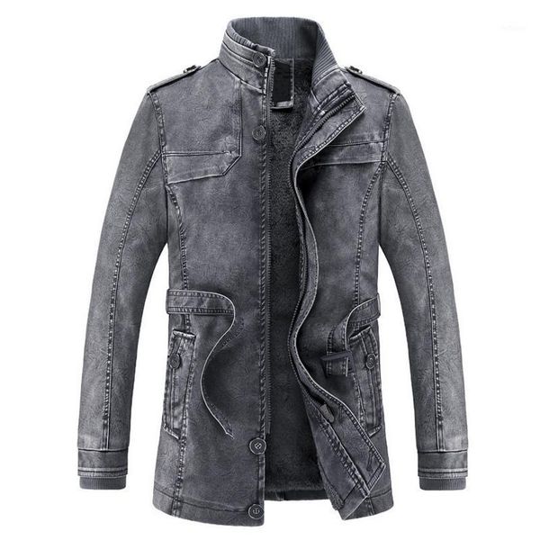 men's jackets winter motorcycle leather jacket men casual long windbreaker coat stand collar washed pu jaqueta masculina, Black;brown
men's jackets winter motorcycle leather jacket men casual long windbreaker coat stand collar washed pu jaqueta masculina, Black;brown