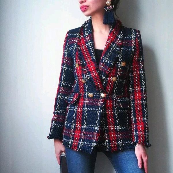 women's jackets fashion double breasted pocket long sleeve female coat casaco femme blazerfenimino vintage women patchwork plaid tweed, Black;brown
women's jackets fashion double breasted pocket long sleeve female coat casaco femme blazerfenimino vintage women patchwork plaid tweed, Black;brown