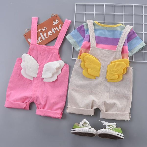 clothing sets baby summer suit boys and girls net celebrity foreign air wing suspenders cute two-piece tide clothes, White
clothing sets baby summer suit boys and girls net celebrity foreign air wing suspenders cute two-piece tide clothes, White