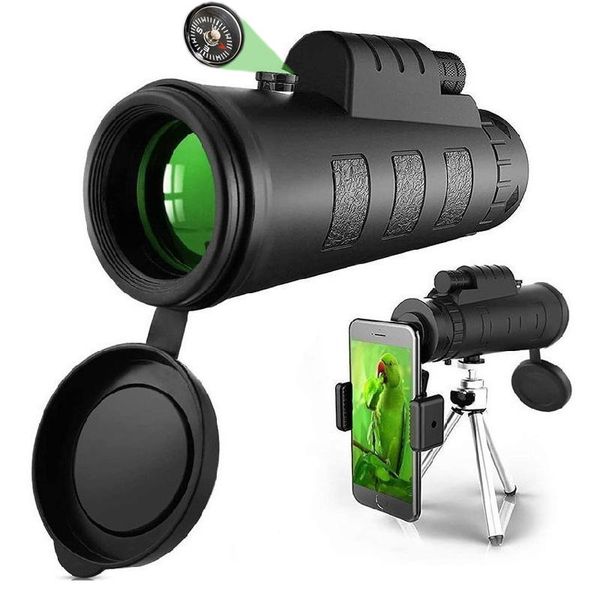 telescope & binoculars 40x60 professional monocular compass full hd lens range portable prism with smartphones for outdoor camping
telescope & binoculars 40x60 professional monocular compass full hd lens range portable prism with smartphones for outdoor camping
