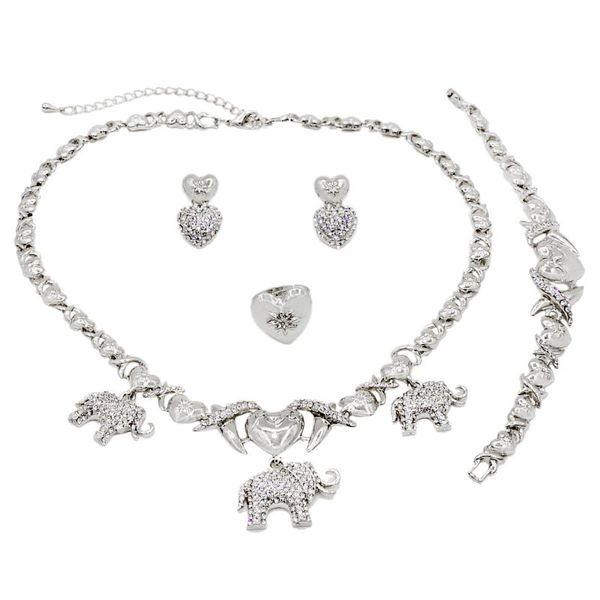 earrings & necklace luxury rhinestone children's cute elephant jewelry hugs kiss set brazil golden wedding party xoxo, Silver
earrings & necklace luxury rhinestone children's cute elephant jewelry hugs kiss set brazil golden wedding party xoxo, Silver