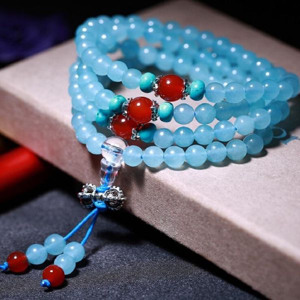 beaded, strands 6mm natural blue chalcedony 108 mala crystal beads women bracelet red onyx and yellow stone safety buttons lady's sweate, Black
beaded, strands 6mm natural blue chalcedony 108 mala crystal beads women bracelet red onyx and yellow stone safety buttons lady's sweate, Black