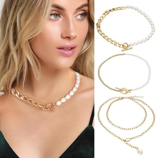 chokers fashion imitation pearl necklace small crowd design women short chain temperament neck jewelry, Golden;silver
chokers fashion imitation pearl necklace small crowd design women short chain temperament neck jewelry, Golden;silver