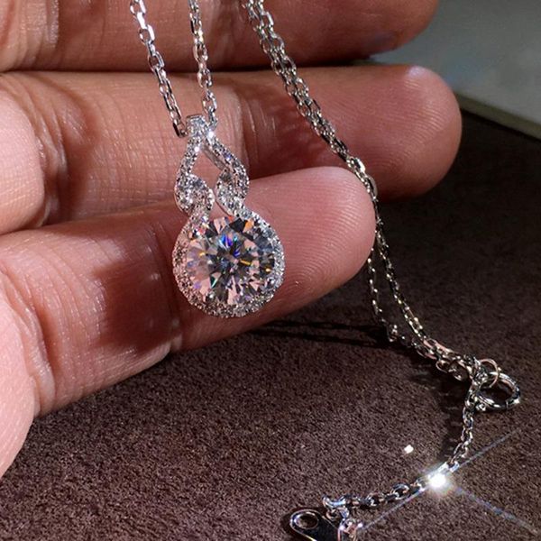 pendant necklaces crystal micro-studded four-claw pendent necklace jewelry woman girl charm gift jewelery, Silver
pendant necklaces crystal micro-studded four-claw pendent necklace jewelry woman girl charm gift jewelery, Silver