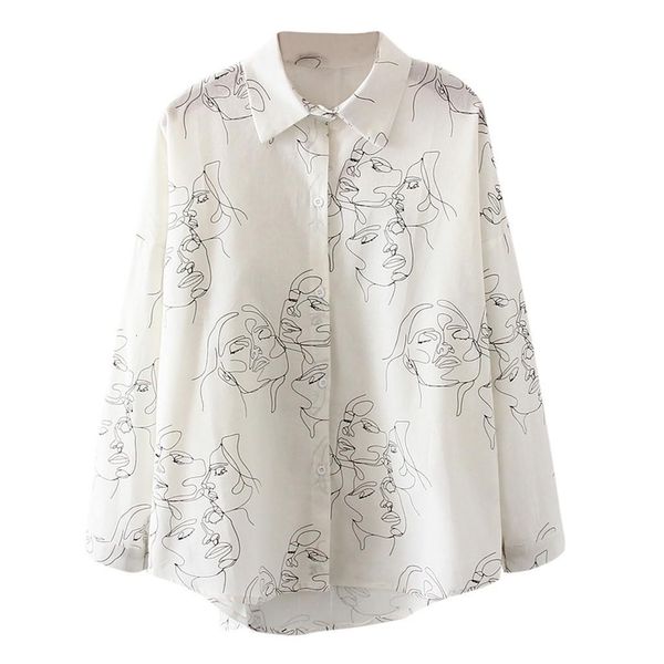 fashion womens long sleeve anime face print shirt simple solid color casual turn down colla loose travel long sleeve, White
fashion womens long sleeve anime face print shirt simple solid color casual turn down colla loose travel long sleeve, White