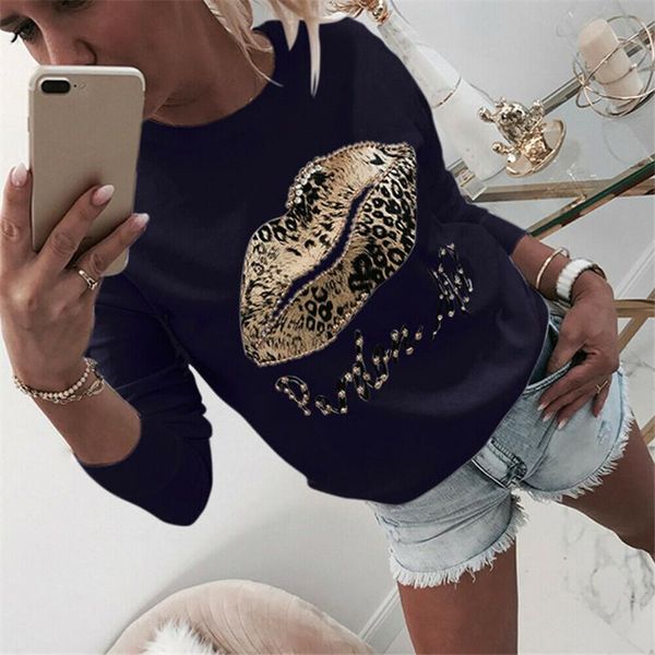 women's hoodies & sweatshirts cute lips print women sweatshirt pullover coat long sleeve jumpers for loose slim casual, Black
women's hoodies & sweatshirts cute lips print women sweatshirt pullover coat long sleeve jumpers for loose slim casual, Black