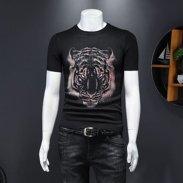 2021 new tiger head print rhinestone man short sleeve o neck social club outfits casual t-shirt streetwear tee brand clothing 4aif, White;black
2021 new tiger head print rhinestone man short sleeve o neck social club outfits casual t-shirt streetwear tee brand clothing 4aif, White;black