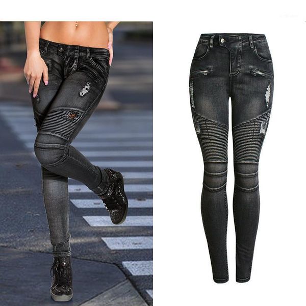 women's pants & capris stretch slim jeans female denim pencil black motorcycle leggings european and american fashion hole stitching, Black;white
women's pants & capris stretch slim jeans female denim pencil black motorcycle leggings european and american fashion hole stitching, Black;white