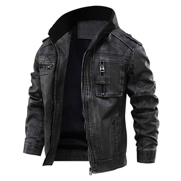 brand leather jacket men plus size -5xl vintage causal motorcycle pu leather jackets coat jaqueta de couro masculino, Black
brand leather jacket men plus size -5xl vintage causal motorcycle pu leather jackets coat jaqueta de couro masculino, Black