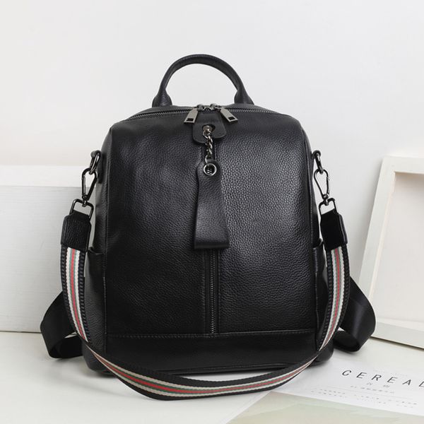 design handbag women's 2021 new korean versatile fashion soft head leather high capacity women's backpack