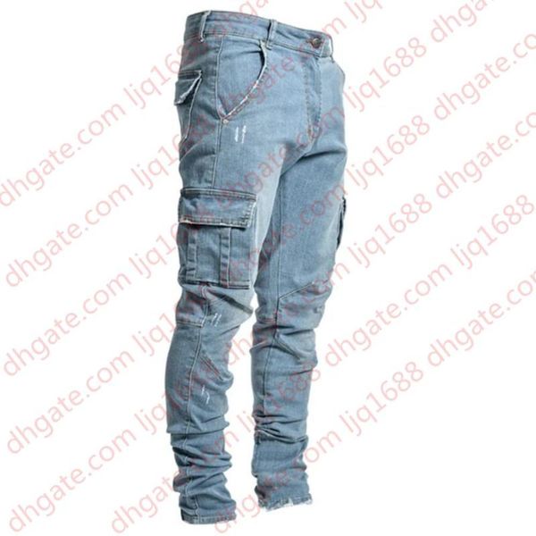 jeans men skinny multi-pocket zipper scratch denim hole wash vintage hip hop work trousers slim jeans, Blue
jeans men skinny multi-pocket zipper scratch denim hole wash vintage hip hop work trousers slim jeans, Blue