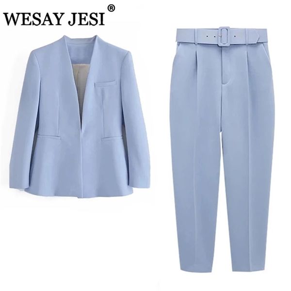 wesay jesi women's fashion blazer office suit pantsuit simple solid color suit collar long sleeve + trousers 2 piece set blazer 211022, White;black
wesay jesi women's fashion blazer office suit pantsuit simple solid color suit collar long sleeve + trousers 2 piece set blazer 211022, White;black