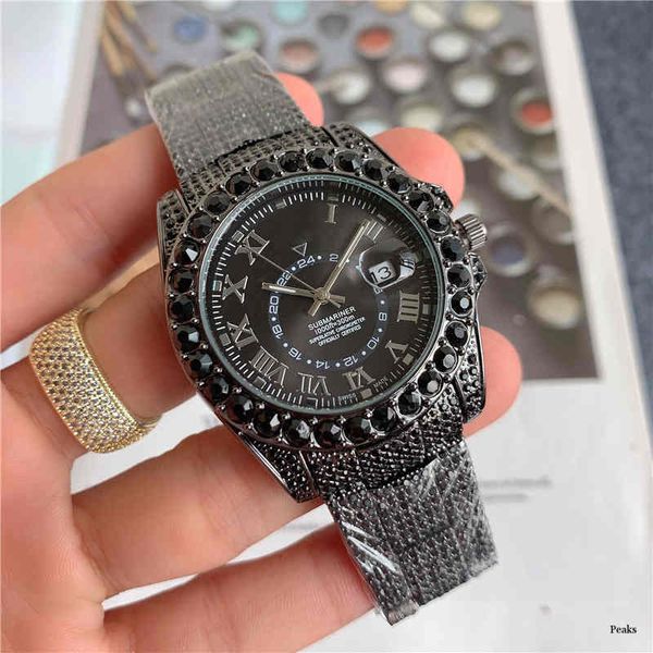 2021 the three needle series luxury mens watches roman numeral dial quartz watch designer wristwatch diamond bezel rolx brand, Slivery;brown
2021 the three needle series luxury mens watches roman numeral dial quartz watch designer wristwatch diamond bezel rolx brand, Slivery;brown
