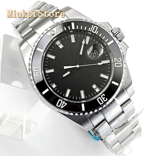 bliger 4m sier case sapphire glass ceramic bezel black sterile dial date stainless steel automatic watch, Slivery;brown
bliger 4m sier case sapphire glass ceramic bezel black sterile dial date stainless steel automatic watch, Slivery;brown