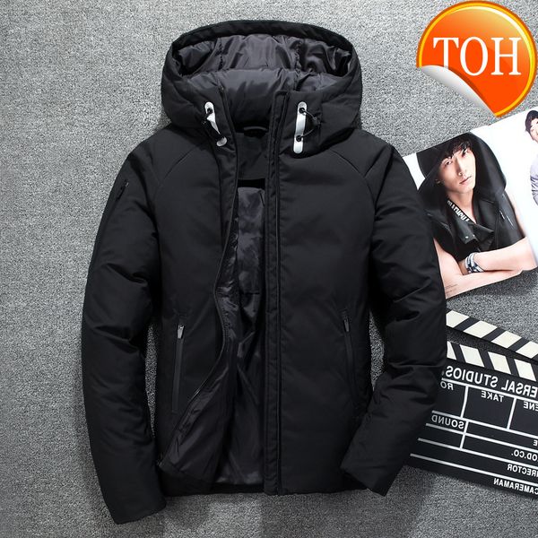 90% white duck down jackets mens warm winter coat thick men's hooded outerwear parkas jaqueta masculina, Black
90% white duck down jackets mens warm winter coat thick men's hooded outerwear parkas jaqueta masculina, Black