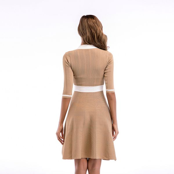 elegant bow tie neck patchwork big swing knitted dress vintage women mini dresses office lady half sleeve sweet dress, Black;gray
elegant bow tie neck patchwork big swing knitted dress vintage women mini dresses office lady half sleeve sweet dress, Black;gray