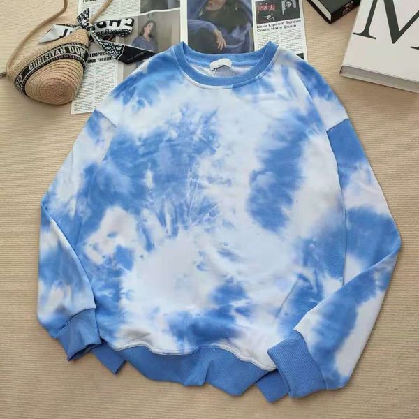 2021 autumn new fashion round neck blue white tie dye casual loose, slim age reducing men's and women's same sweater, Black
2021 autumn new fashion round neck blue white tie dye casual loose, slim age reducing men's and women's same sweater, Black