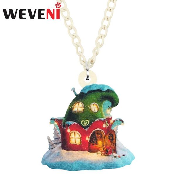 pendant necklaces weveni acrylic christmas anime castle house necklace chain choker decoration jewelry for women girl teen gift accessory, Silver
pendant necklaces weveni acrylic christmas anime castle house necklace chain choker decoration jewelry for women girl teen gift accessory, Silver