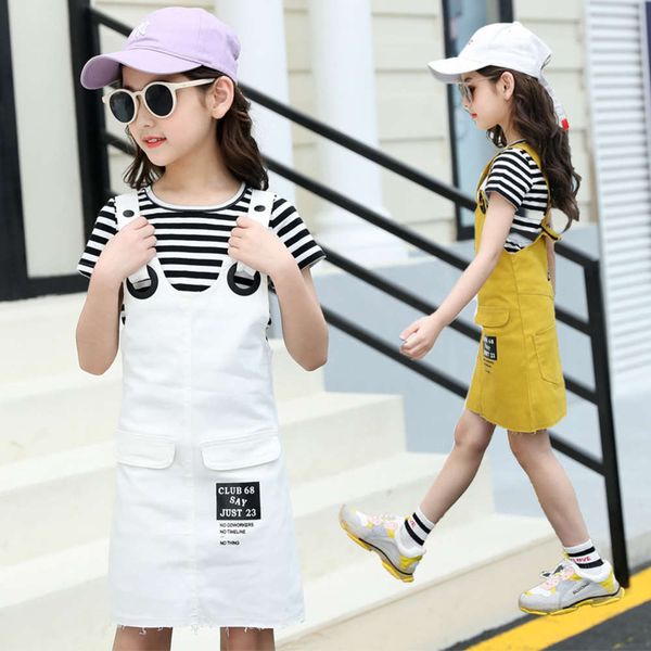 girls' two piece suit 2020 summer short sleeve skirt middle and large children's suspender pantsrxkw, Blue
girls' two piece suit 2020 summer short sleeve skirt middle and large children's suspender pantsrxkw, Blue
