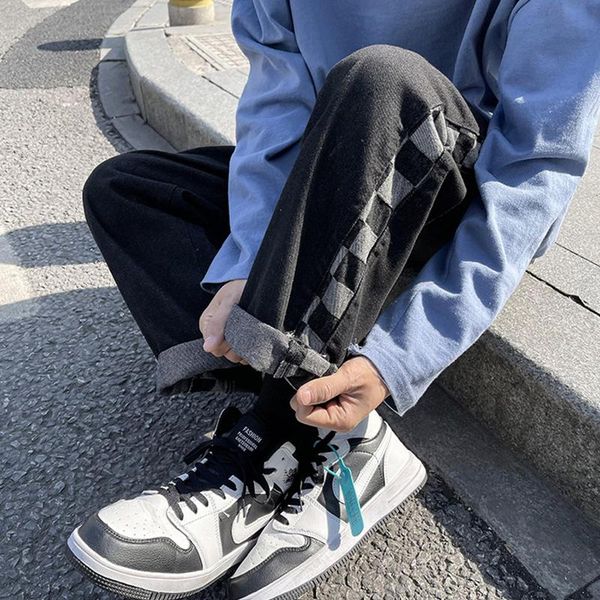 men's jeans spring retro drawstring men's korean loose student straight leg trend casual wide-leg pants, Blue
men's jeans spring retro drawstring men's korean loose student straight leg trend casual wide-leg pants, Blue