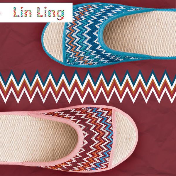 indoor bohemia retro women slippers wave striped pattern lightweight ladies flax slides spring summer house lovers shoes, Black
indoor bohemia retro women slippers wave striped pattern lightweight ladies flax slides spring summer house lovers shoes, Black