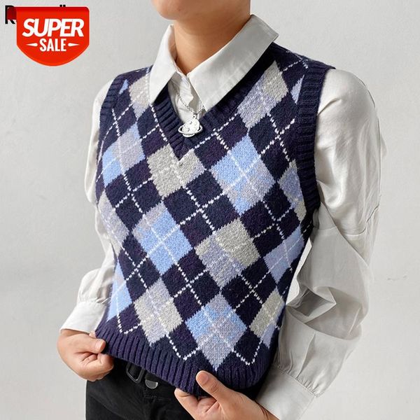 england style argyle plaid knit sweater vest women 2020 sleeveless v neck crop casual autumn outwear clothes y2k femme #r77r, White
england style argyle plaid knit sweater vest women 2020 sleeveless v neck crop casual autumn outwear clothes y2k femme #r77r, White