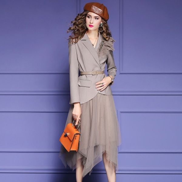 2021 new solid office lady professional beading suit autumn spring dress elastic irregular mesh skirt two piece set with belt w7df, Black;gray
2021 new solid office lady professional beading suit autumn spring dress elastic irregular mesh skirt two piece set with belt w7df, Black;gray