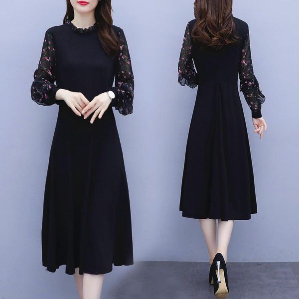 casual dresses women autumn long sleeved round neck for party commuter plus size women's dress 4xl 5xl 982, Black;gray
casual dresses women autumn long sleeved round neck for party commuter plus size women's dress 4xl 5xl 982, Black;gray