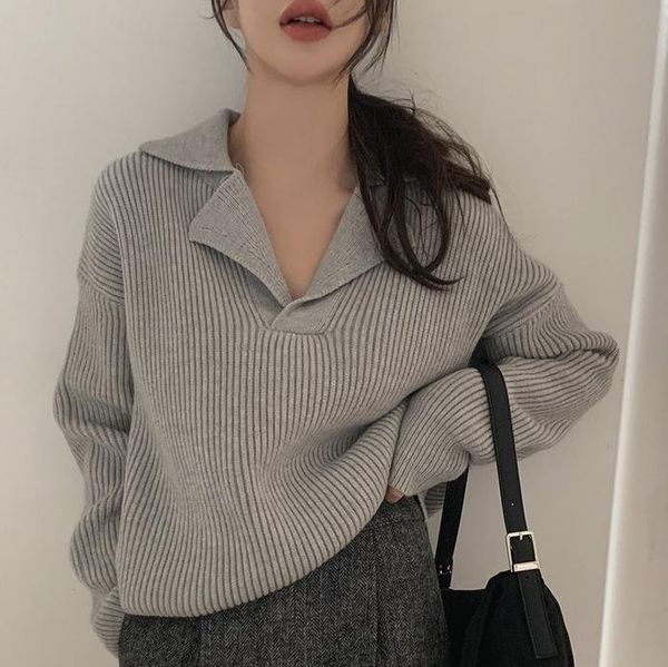women's sweaters 2021 autumn and winter loose knit sweater women long sleeve casual pullovers female, White;black
women's sweaters 2021 autumn and winter loose knit sweater women long sleeve casual pullovers female, White;black