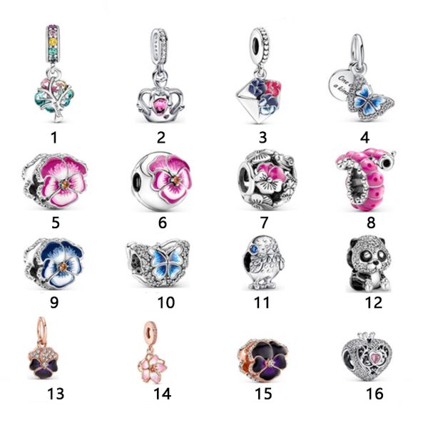 2022 spring 925 sterling silver fit pandora charms bracelets butterfly pansy flower bird panda crown charm for european women wedding origin, Golden;silver
2022 spring 925 sterling silver fit pandora charms bracelets butterfly pansy flower bird panda crown charm for european women wedding origin, Golden;silver