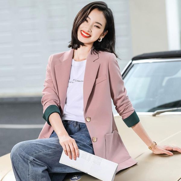 women's suits & blazers casual women thick blazer outerwear apricot black pink blue khaki coffee full sleeve single breasted ja, White;black
women's suits & blazers casual women thick blazer outerwear apricot black pink blue khaki coffee full sleeve single breasted ja, White;black