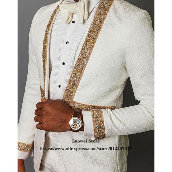 men's suits & blazers shiny beaded tape paisley mens 2 piece jacket pants set wedding groom slim tuxedos formal business blazer terno m, White;black
men's suits & blazers shiny beaded tape paisley mens 2 piece jacket pants set wedding groom slim tuxedos formal business blazer terno m, White;black