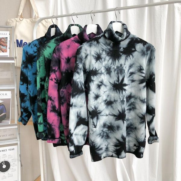 men's sweaters turtleneck for men tie dye elastic pullover autumn winter streetwear high collar knitting brand, White;black
men's sweaters turtleneck for men tie dye elastic pullover autumn winter streetwear high collar knitting brand, White;black