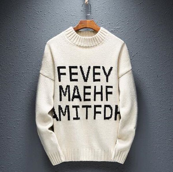 mens designers sweaters men sweaters thick positive letter long sleeve pullover men cotton & needle knitting warm sueter hombre, White;black
mens designers sweaters men sweaters thick positive letter long sleeve pullover men cotton & needle knitting warm sueter hombre, White;black