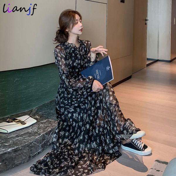 casual dresses spring summer thin section floral chiffon lace long dress vintage black boho for women fashion sleeve, Black;gray
casual dresses spring summer thin section floral chiffon lace long dress vintage black boho for women fashion sleeve, Black;gray