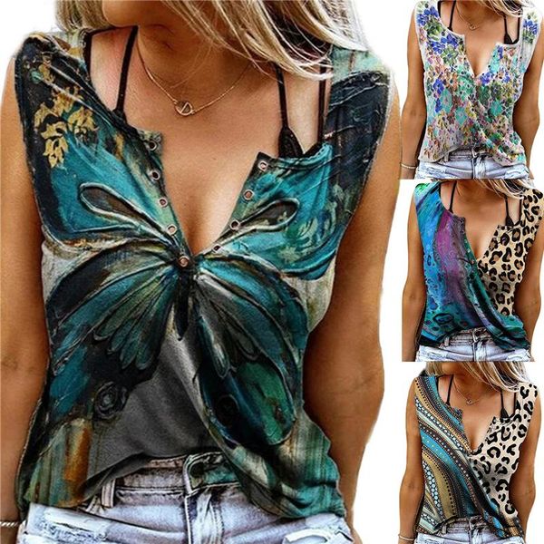 women's t-shirt summer vest v neck sleeveless t shirt butterfly print tee fashionable pullover plus size clothing, White
women's t-shirt summer vest v neck sleeveless t shirt butterfly print tee fashionable pullover plus size clothing, White