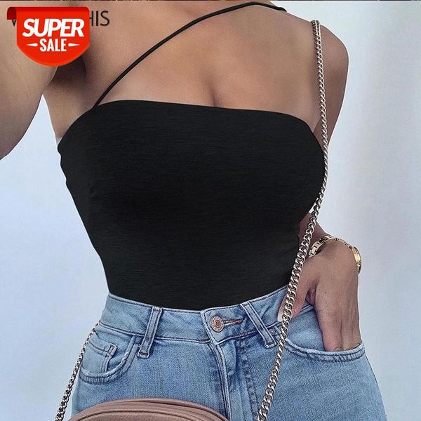WannaThis Black Bodysuit Elastic Off Shoulder Women Blackless Single Spaghetti Strap Slim Slash Neck Romper Fashion Club Casual #cp93, White
WannaThis Black Bodysuit Elastic Off Shoulder Women Blackless Single Spaghetti Strap Slim Slash Neck Romper Fashion Club Casual #cp93, White