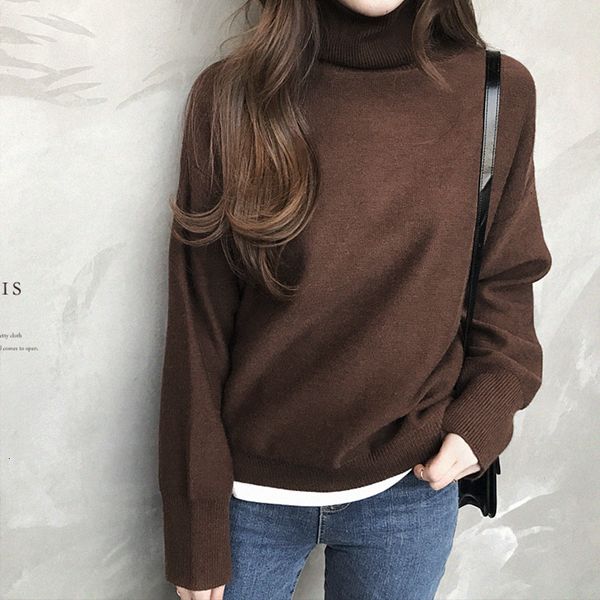 2021 new autumn winter women turtleneck sweater casual female knitted loose pullovers thickness warm knitwear 59ae, White;black
2021 new autumn winter women turtleneck sweater casual female knitted loose pullovers thickness warm knitwear 59ae, White;black