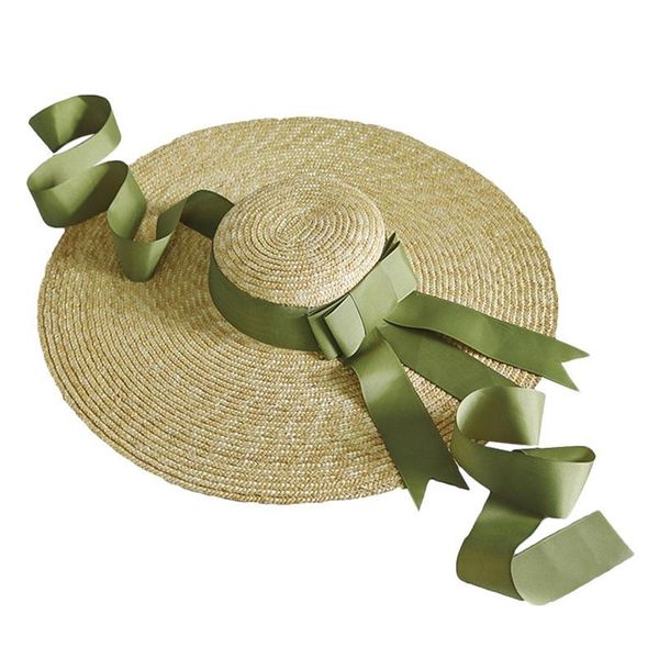wide brim hats large eaves wheat straw woven hat cap flat bowknot strap beach sun protection (assorted color), Blue;gray
wide brim hats large eaves wheat straw woven hat cap flat bowknot strap beach sun protection (assorted color), Blue;gray