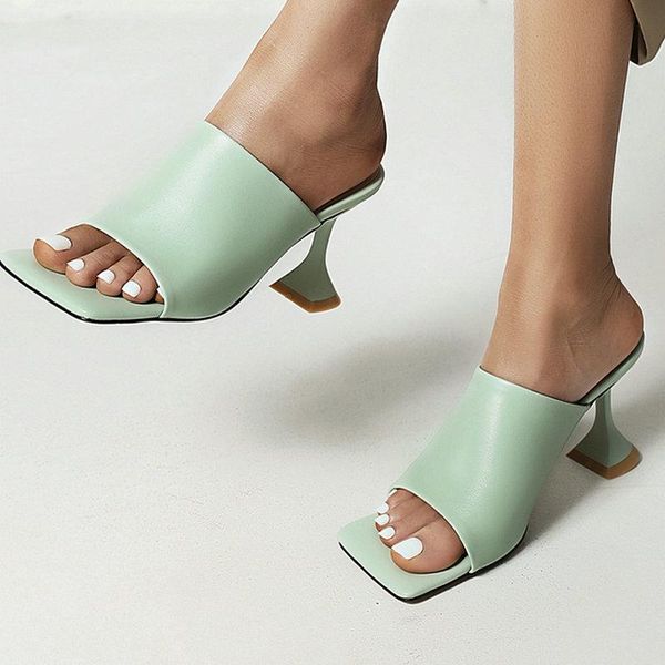 slippers summer basic female super high heel slingback shoes woman microfiber leather slip on women slides size 34-43, Black
slippers summer basic female super high heel slingback shoes woman microfiber leather slip on women slides size 34-43, Black