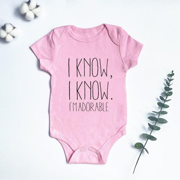 rompers i know i' adorable pink cotton baby bodysuit short sleeved born boys girls clothes cute jumpsuit 0-24m, Blue
rompers i know i' adorable pink cotton baby bodysuit short sleeved born boys girls clothes cute jumpsuit 0-24m, Blue