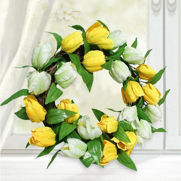 decorative flowers & wreaths simulation flower ring tulip vine festival decor gift home wedding door wall hanging decoration
decorative flowers & wreaths simulation flower ring tulip vine festival decor gift home wedding door wall hanging decoration