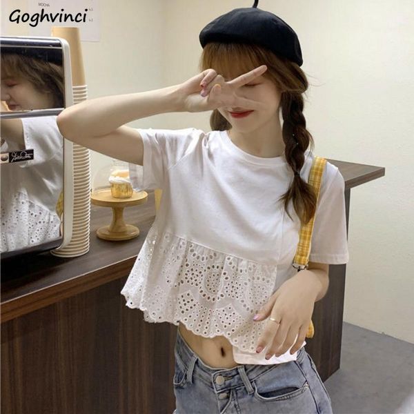 short sleeve t-shirts women patchwork hollow out irregular designer crop kawaii japanese sweet girls females summer women's t-shirt, White
short sleeve t-shirts women patchwork hollow out irregular designer crop kawaii japanese sweet girls females summer women's t-shirt, White