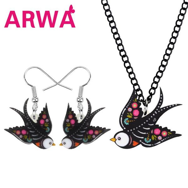 earrings & necklace arwa acrylic halloween floral swallow jewelry sets lovely animal bird for women girl kids festival gift charms, Silver
earrings & necklace arwa acrylic halloween floral swallow jewelry sets lovely animal bird for women girl kids festival gift charms, Silver